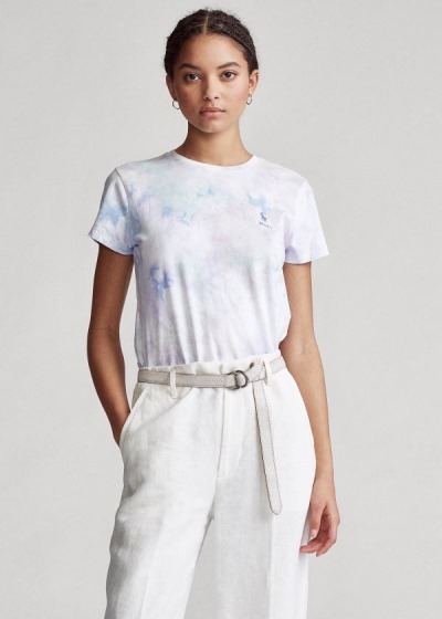 Women's Polo Ralph Lauren Tie-Dye Jersey T Shirts | 758921OHR